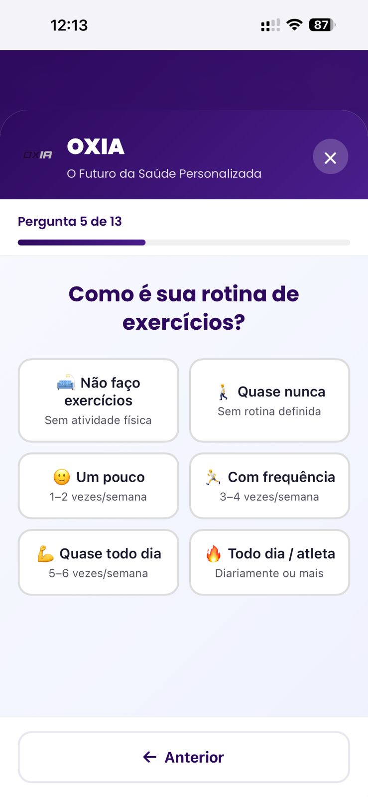 Quiz de personalização
