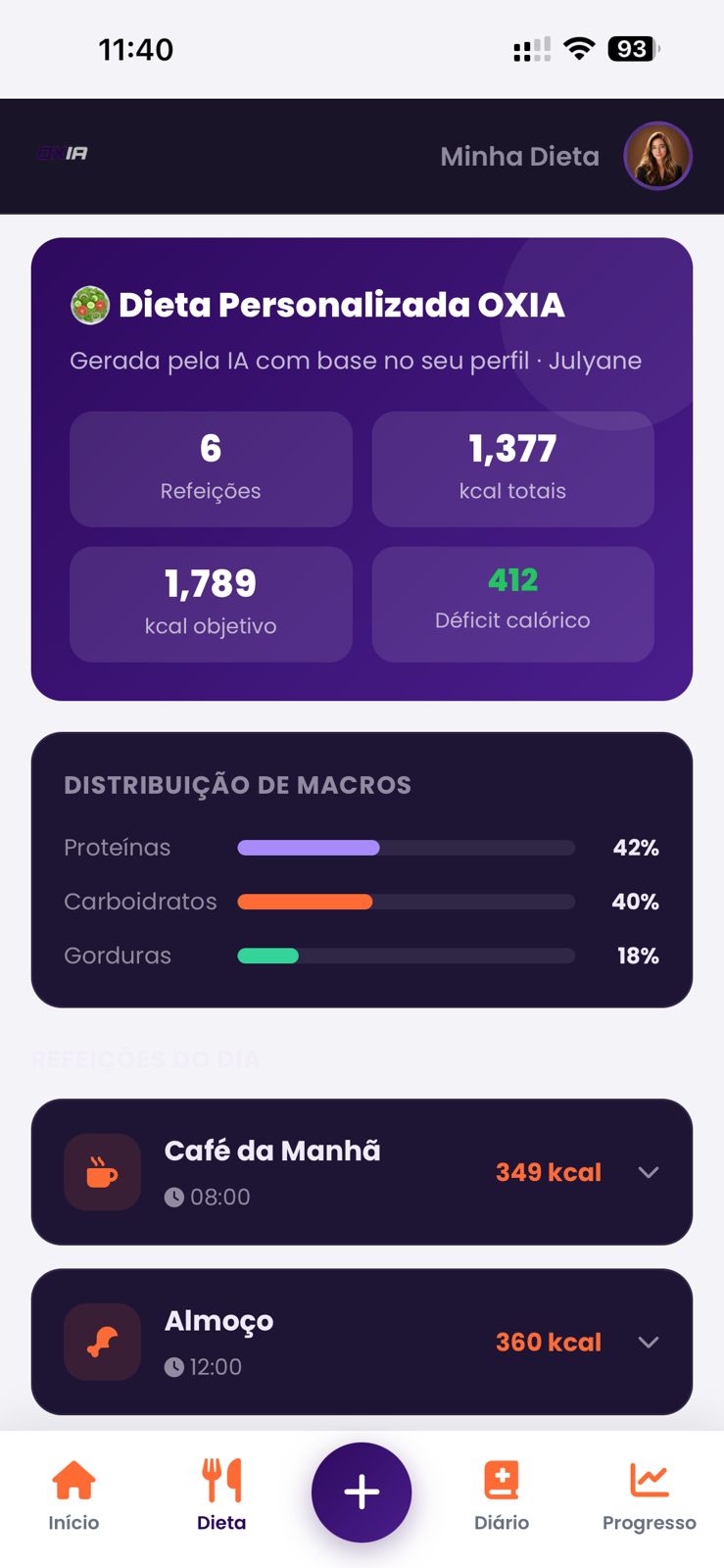 Plano gerado